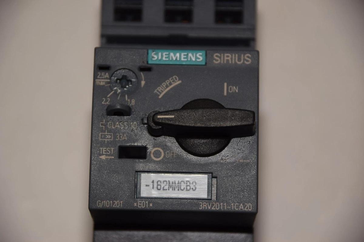 Used SIEMENS 3RV2011-1CA20 1,8-2,5A MOTOR PROTECTION CIRCUIT BREAKER