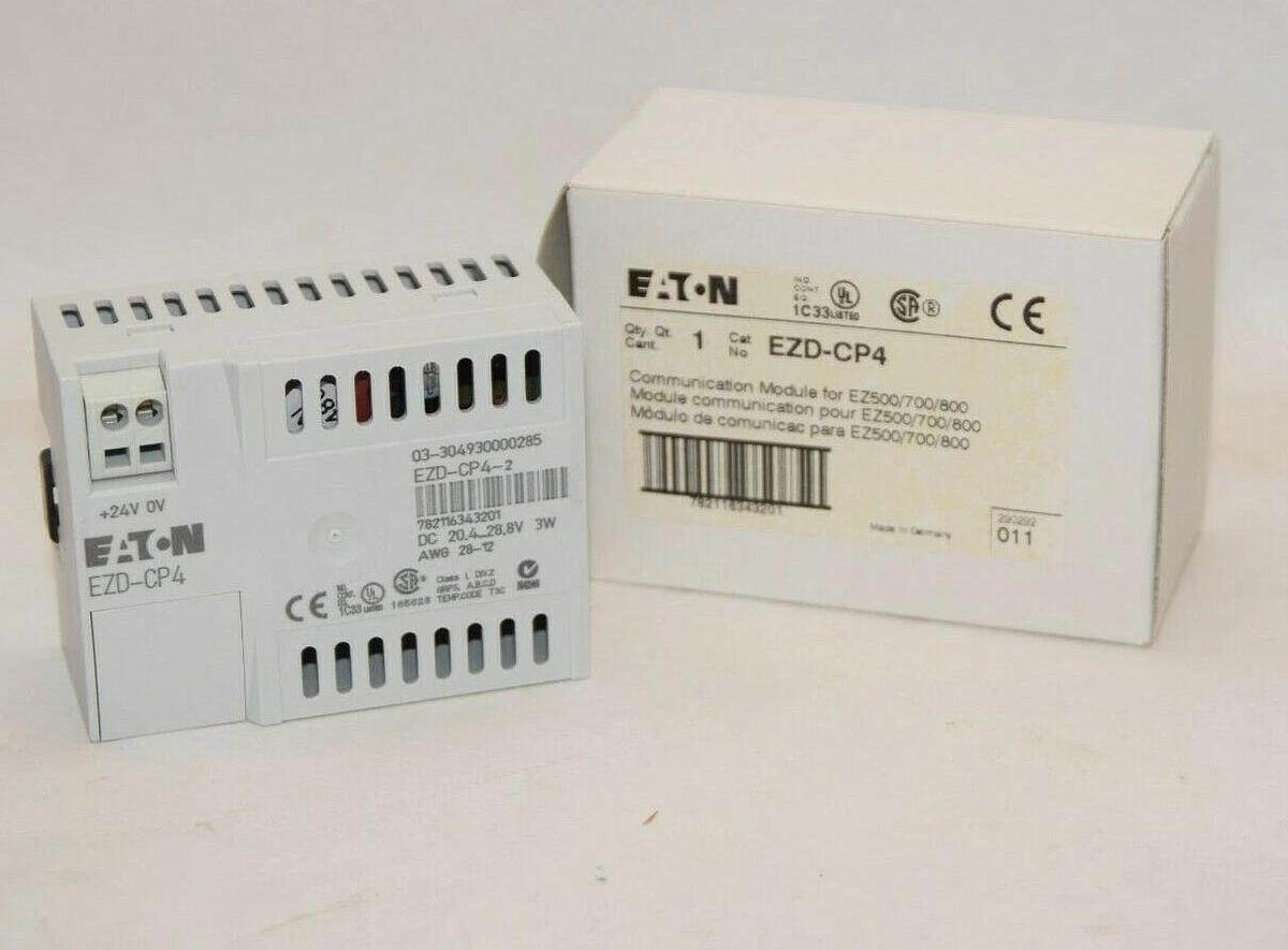NEW) EATON EZD-CP4 EZDCP4 EZD-CP4-2 20.4-28.8V 3W 28-12Awg Communication Module