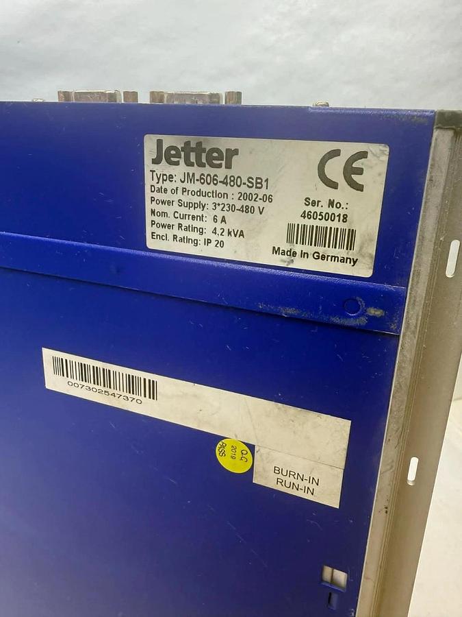 Used Jetter Servo Drive JetMove 600 JM-606-480-SB1 JM606480SB1 3ph 230-480v  4.2kva