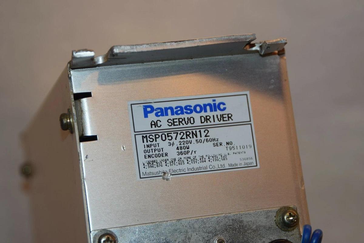 Used Panasonic AC servo Drive Pana Minas MSP0572RN12 220V 480W
