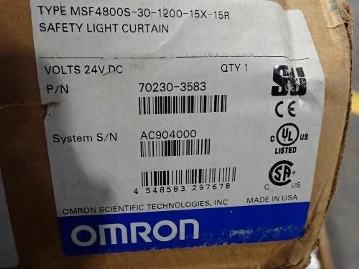OMRON MSF4800S-30-1200-15X-15R MSF4800S30120015X Safety Light Curtain set (NEW)