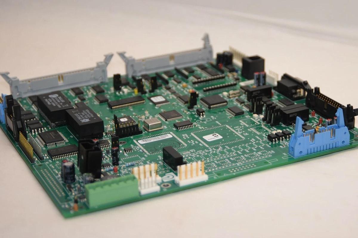 Used EMERSON / LIEBERT 02-797490-01 Rev 12 Circuit Board *Chipped Locking Tab*