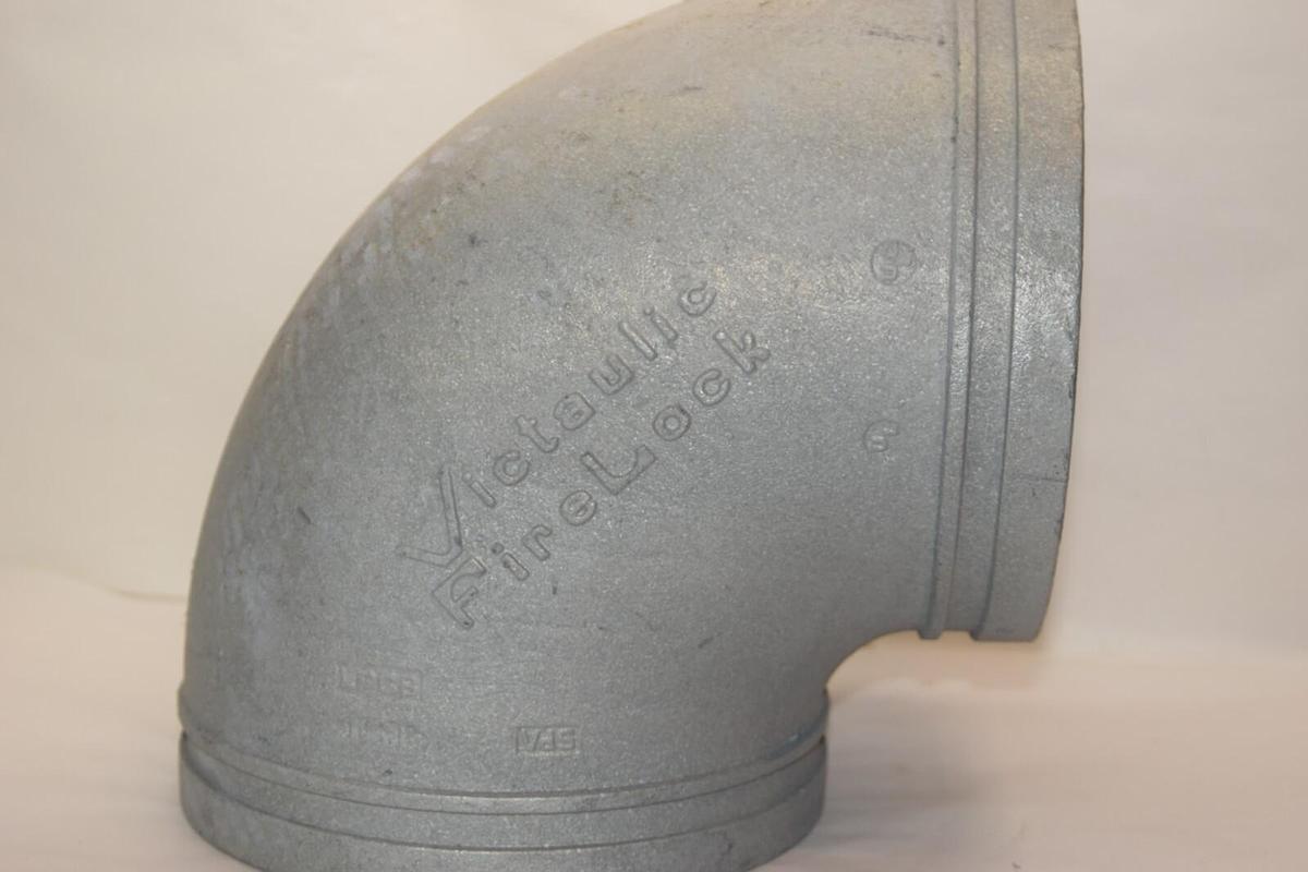 (NEW) VICTAULIC 8/219.1 No. 001 8" Firelock grooved Galvanized 90 Degree Elbow
