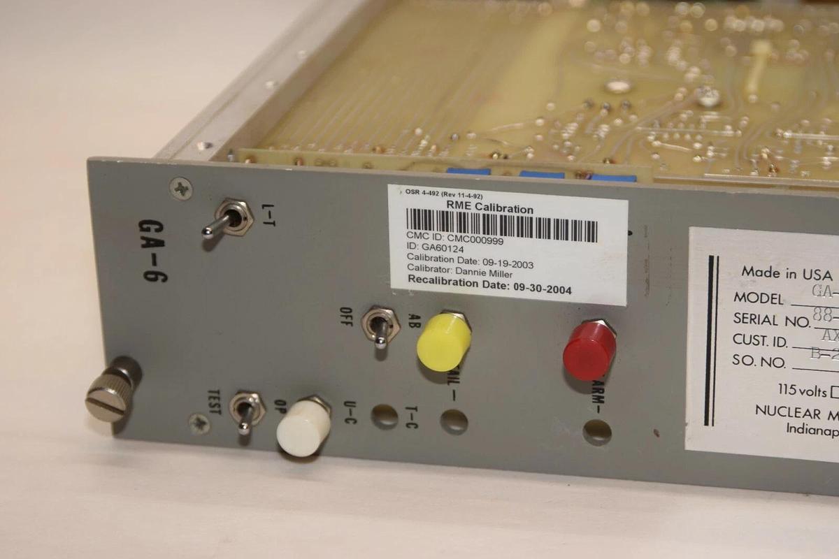 Used NMC GA-6 GA6 115V 60Hz Alarm Module