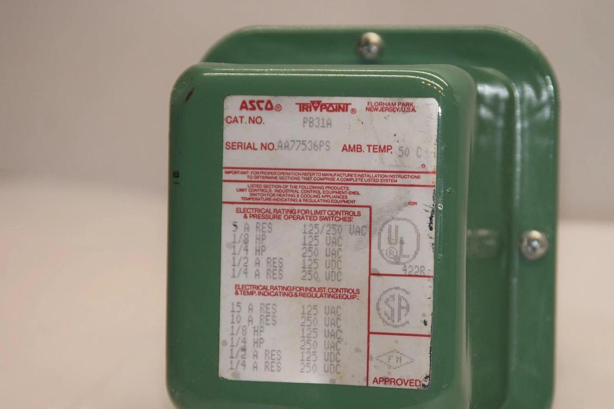 (NEW) ASCO PB31A RV34A11 3.5psig Pressure Switch Box