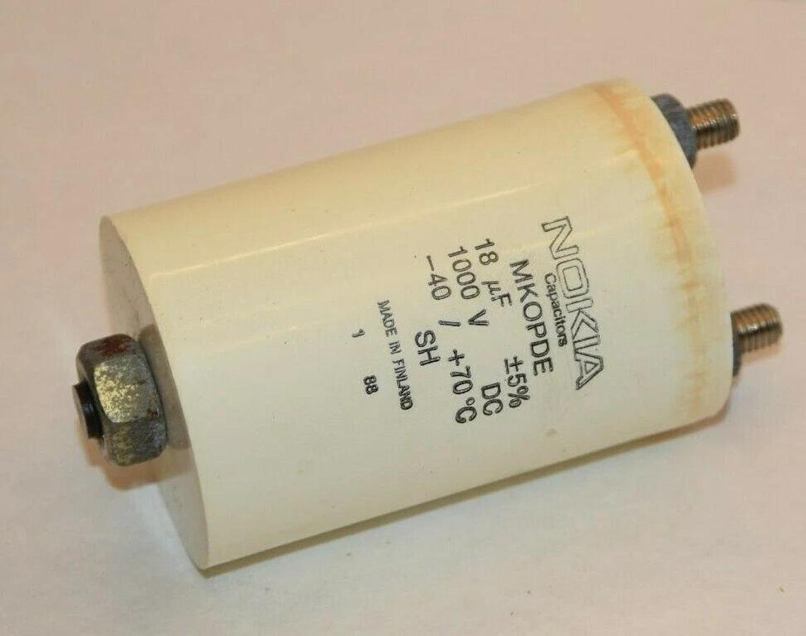 Used NOKIA MKOPDE 18uF 1000V -41 / +70°C Capacitor 1000VDC 1000 VDC 18 uf
