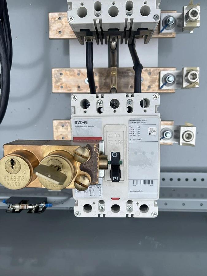 Used Eaton PRL4B Cutler-Hammer, Panelboard Bypass Panel, 208Y 120V, 225A, POW-R-LINE