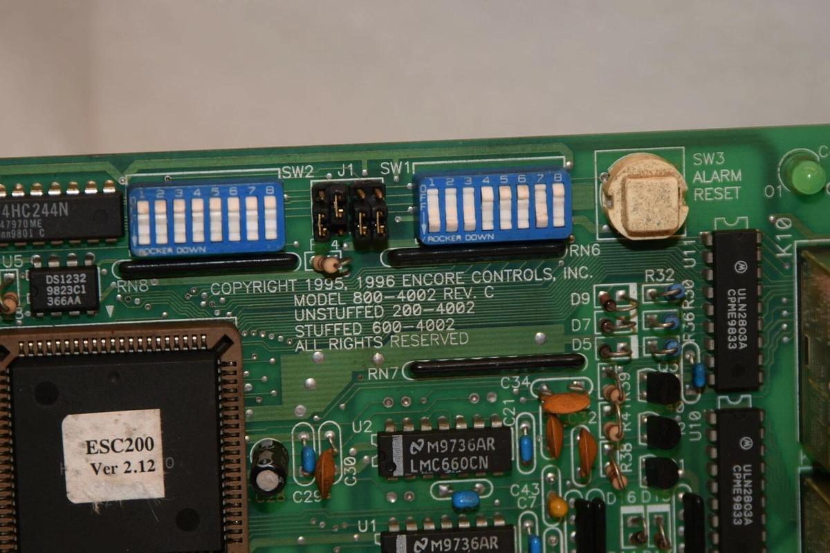 Used ENCORE CONTROLS INC 800-4002 REV C 200-4002 600-4002 Board