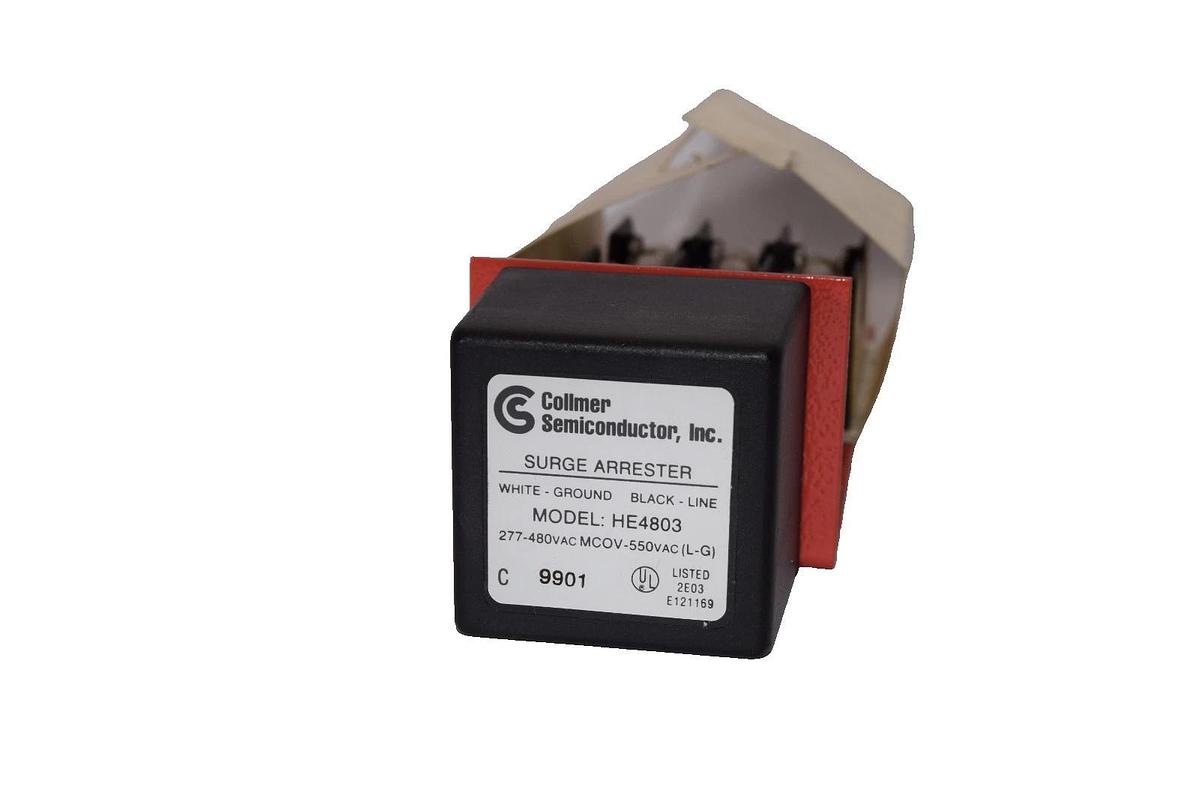 Used Collmer Semiconductor HE4803 Surge Arrester with BM6033SQ Fuse Holder