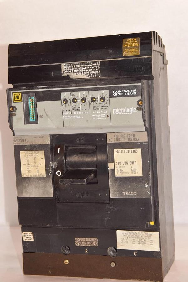 Used SQUARE D MEC436LSI Series 3 3P 600V 400A 400 Amp Breaker*Chip