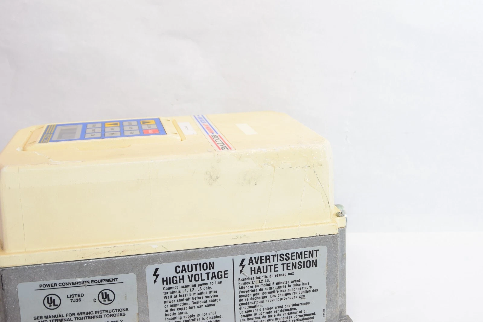 Used BALDOR ZD18H402-W 460Vac 3Ph 50/60Hz Washdown Duty Vector Drive *Cracked Case*