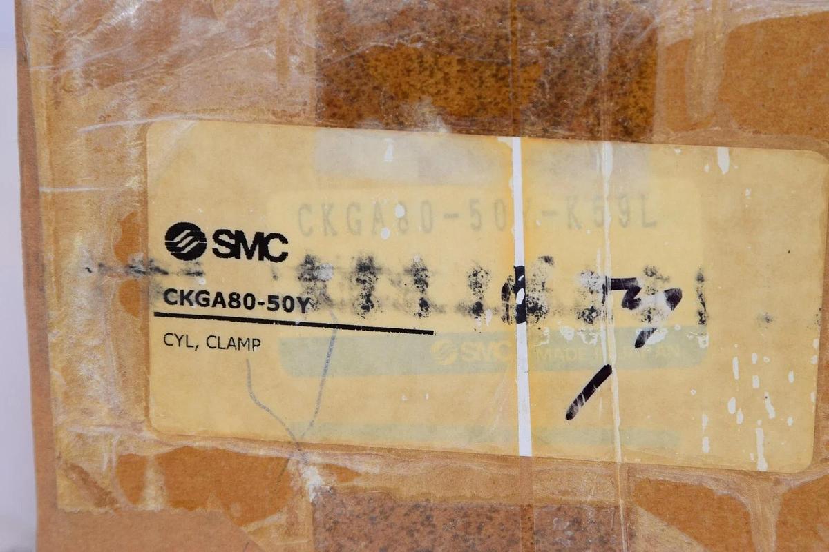 (NEW) SMC CKGA80-50Y-K59L 145psi  Pneumatic Clamp Cylinder