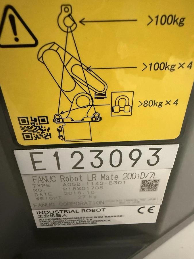 Refurbished Fanuc LR Mate 200iD/7L Industrial Robot A05B-1142-B301 LR MATE 200iD 7L W/ cable