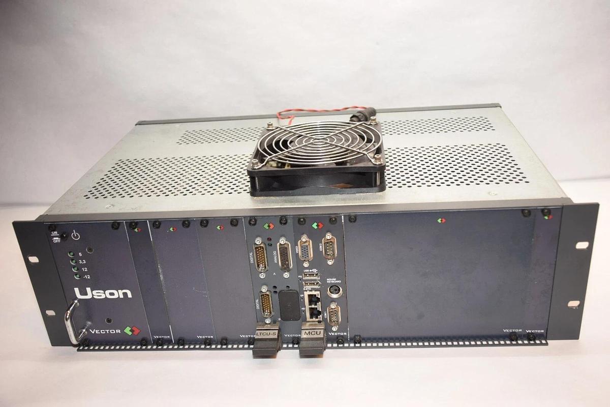 Used USON / VECTOR 51999 99-264Vac 47-66Hz 150W Mount Rack With Power Supply