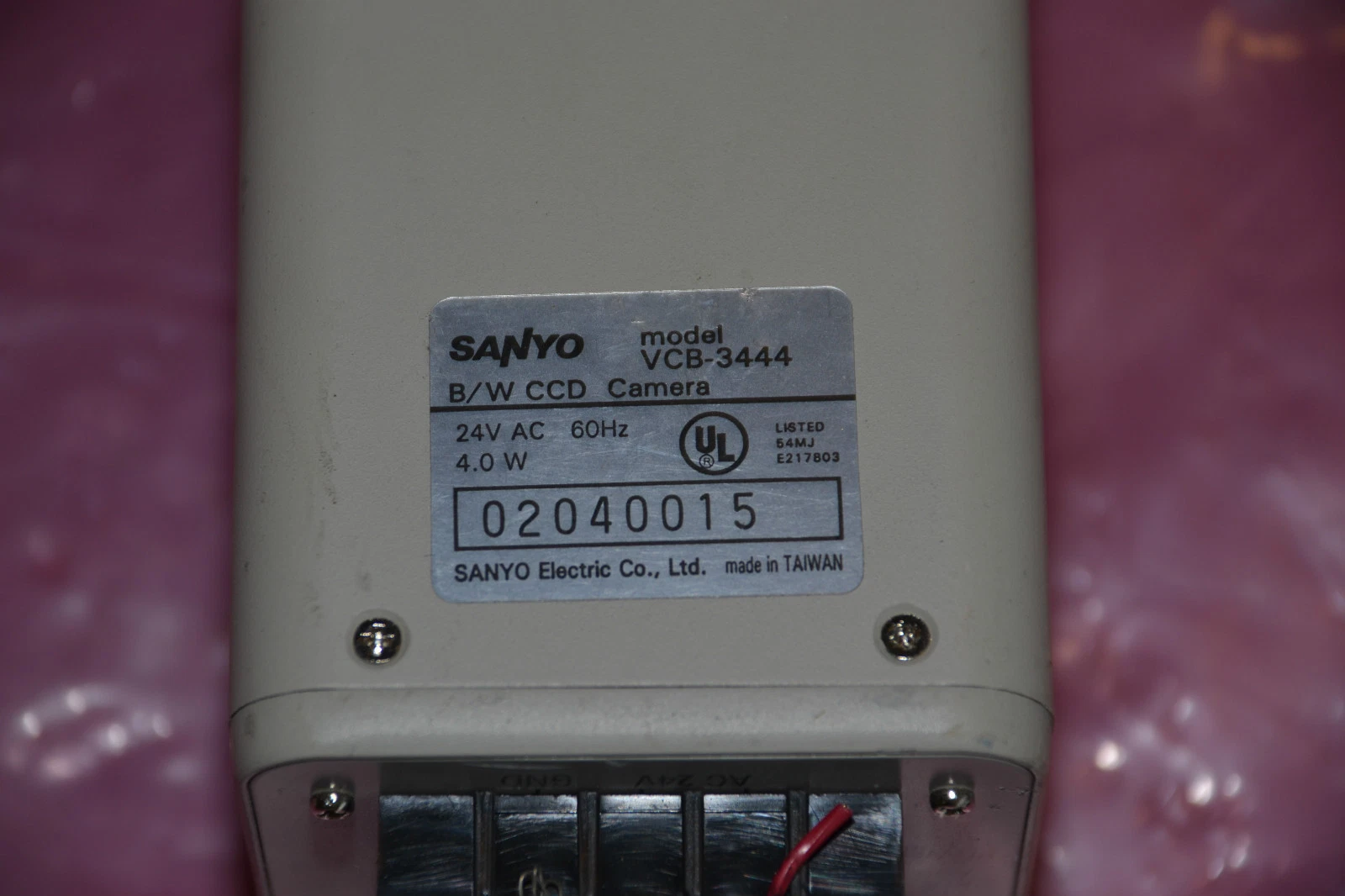 Used SANYO B/W CCD SECURITY CAMERA CCTV VCB-3444 VCB 3444 VCB3444 24v