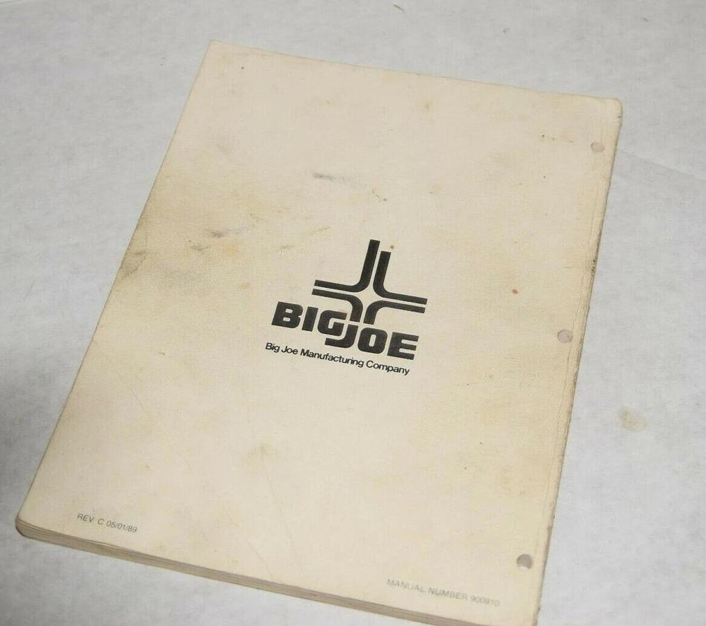 Used BIG JOE 900910 PDC Series Power Driven Counter Balanced Shop Overhaul Manual