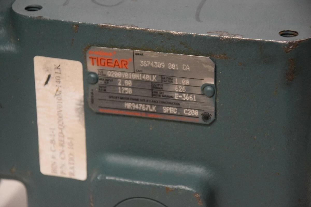 DODGE TIGEAR, Worm Gear Speed Reducer Q200Y010M140LK 10:1 ratio gear box (New)