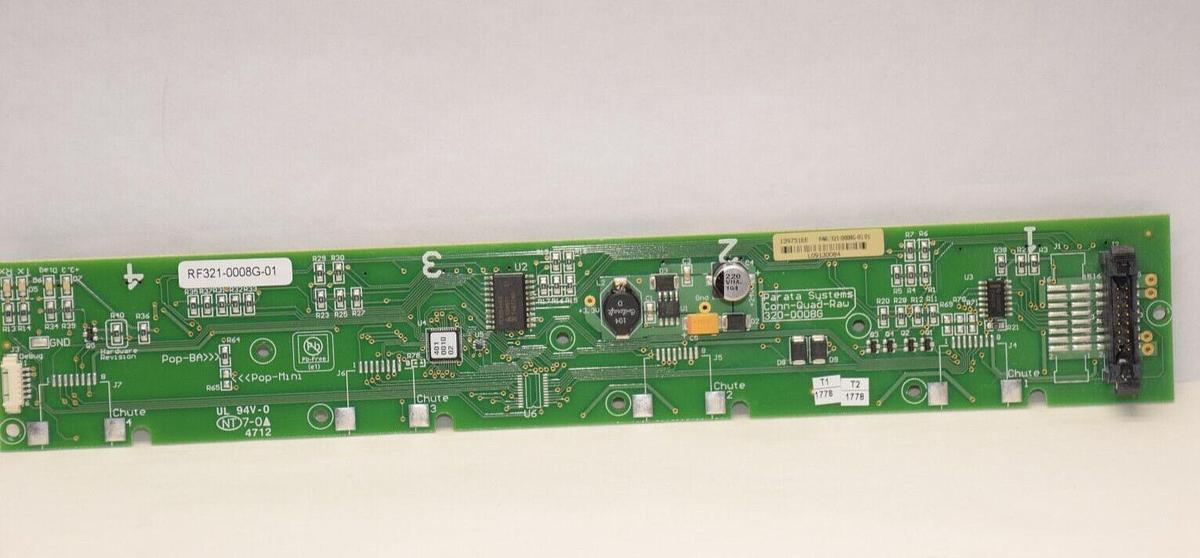Used Parata Systems Conn-Quad-Raw 320-0008G 321-0008G-0101 Circuit Board Card