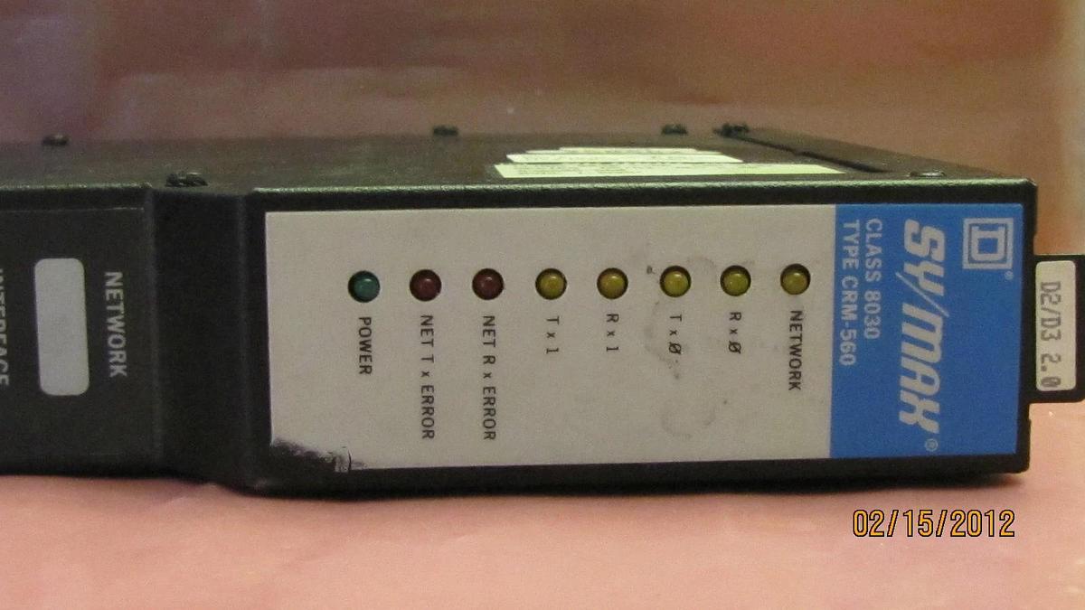 Used SQUARE D SYMAX NETWORK INTERFACE 8030 CRM-560X 8030 CRM 560X 8030CRM560X