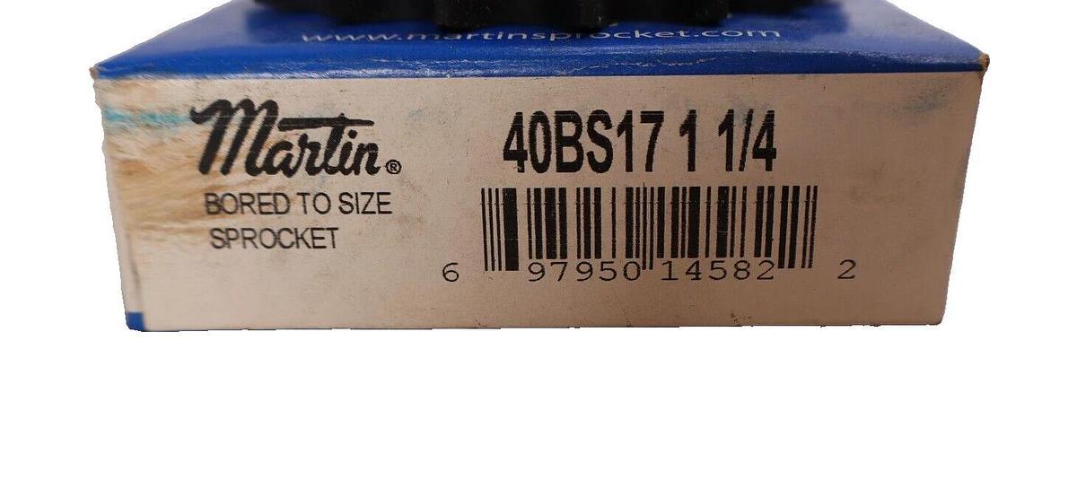 MARTIN Sprocket 40BS17 1-1/4" 40BS171-1/4 1-1/4" Bore (New)