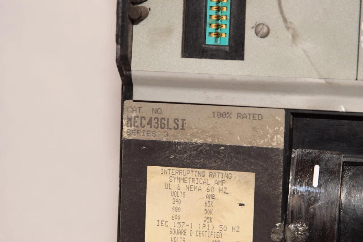 Used SQUARE D MEC436LSI Series 3 3P 600V 400A 400 Amp Breaker*Chip