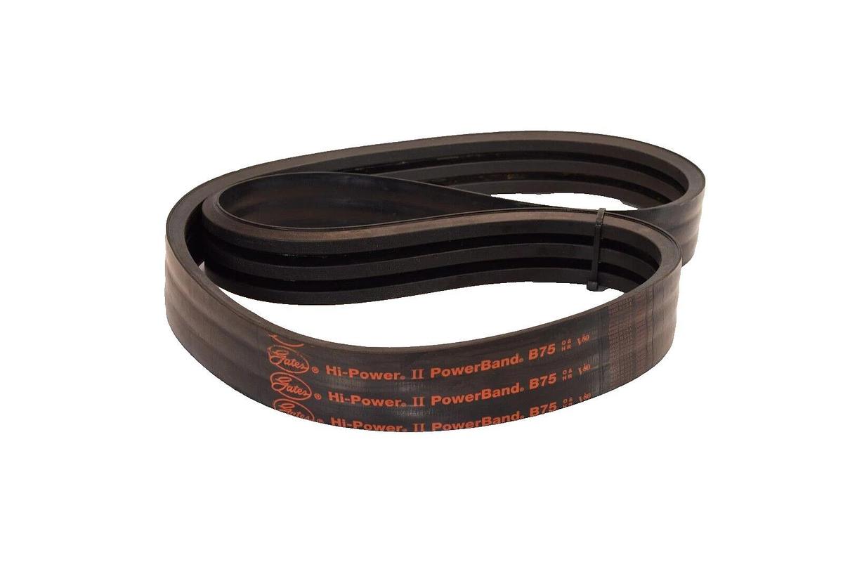 (NEW) GATES 3/B75 3B75 B75 3-Ribbed Hi-Power II PowerBand V-Belt USA