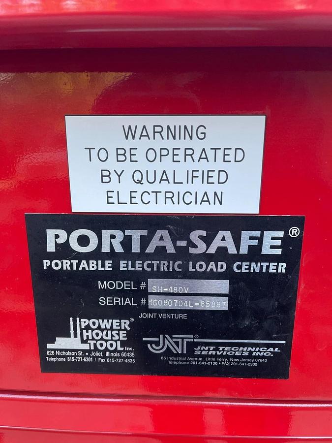 Porta-Safe Portable Electric Load Center SH-480V S2T25 25kva