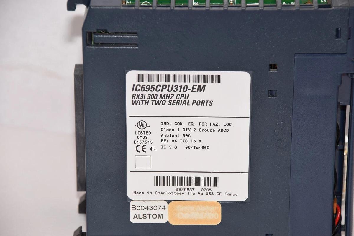 Used GE FANUC IC695CPU310-EM RX3i 300Mhz With 2 Serial Ports CPU Module