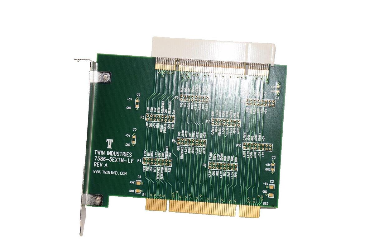 (NEW) TWIN INDUSTRIES 7586-5EXTM-LF , 75865EXTMLF 32 Bit PCI Extender Card Board