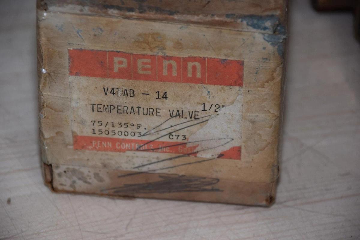 PENN V47AB-14 15050003 1/2" 75-135F TEMPERATURE VALVE NEW