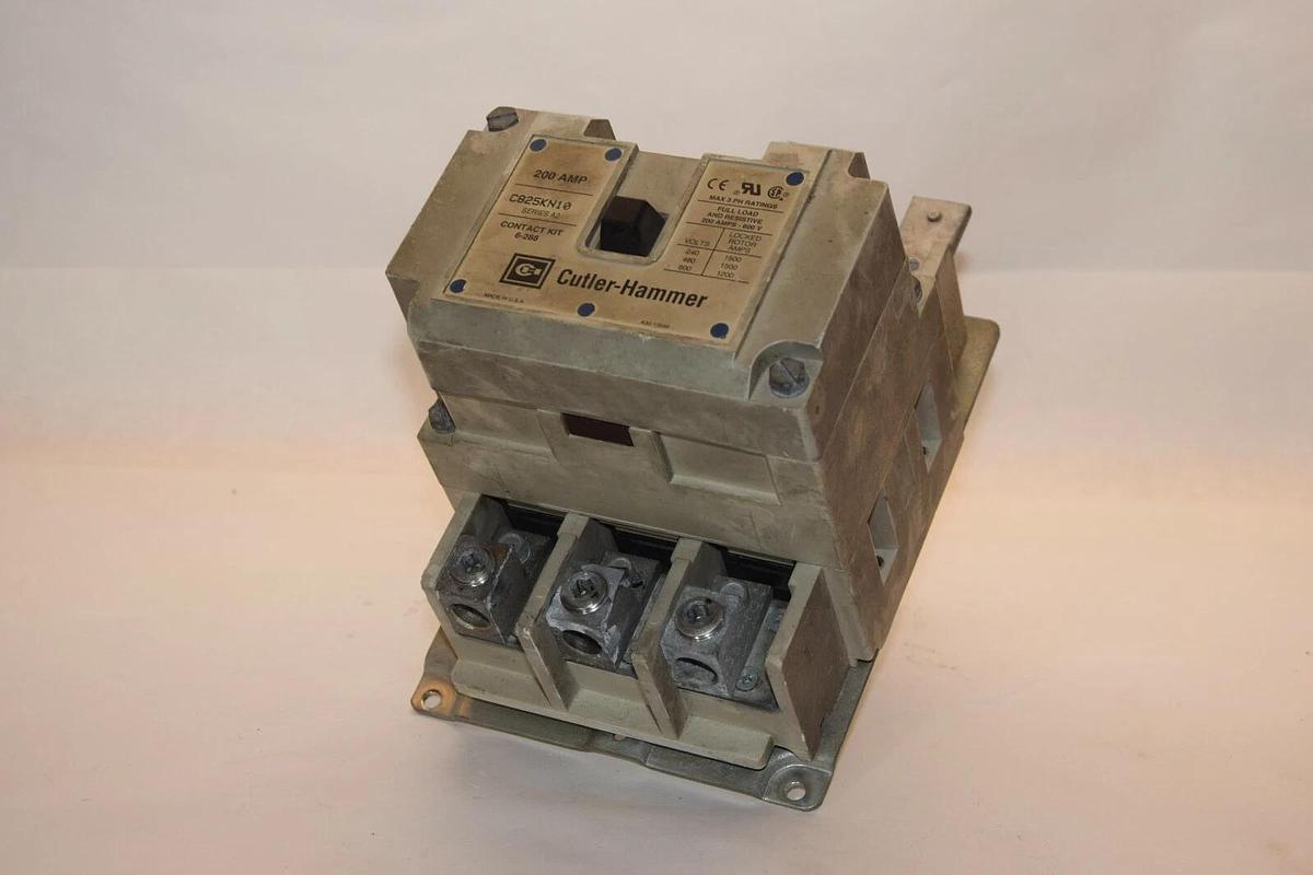 Used Cutler-Hammer 200 Amp contactor C825KN10 120V Coil 3 Poles  600V Series A2 200A