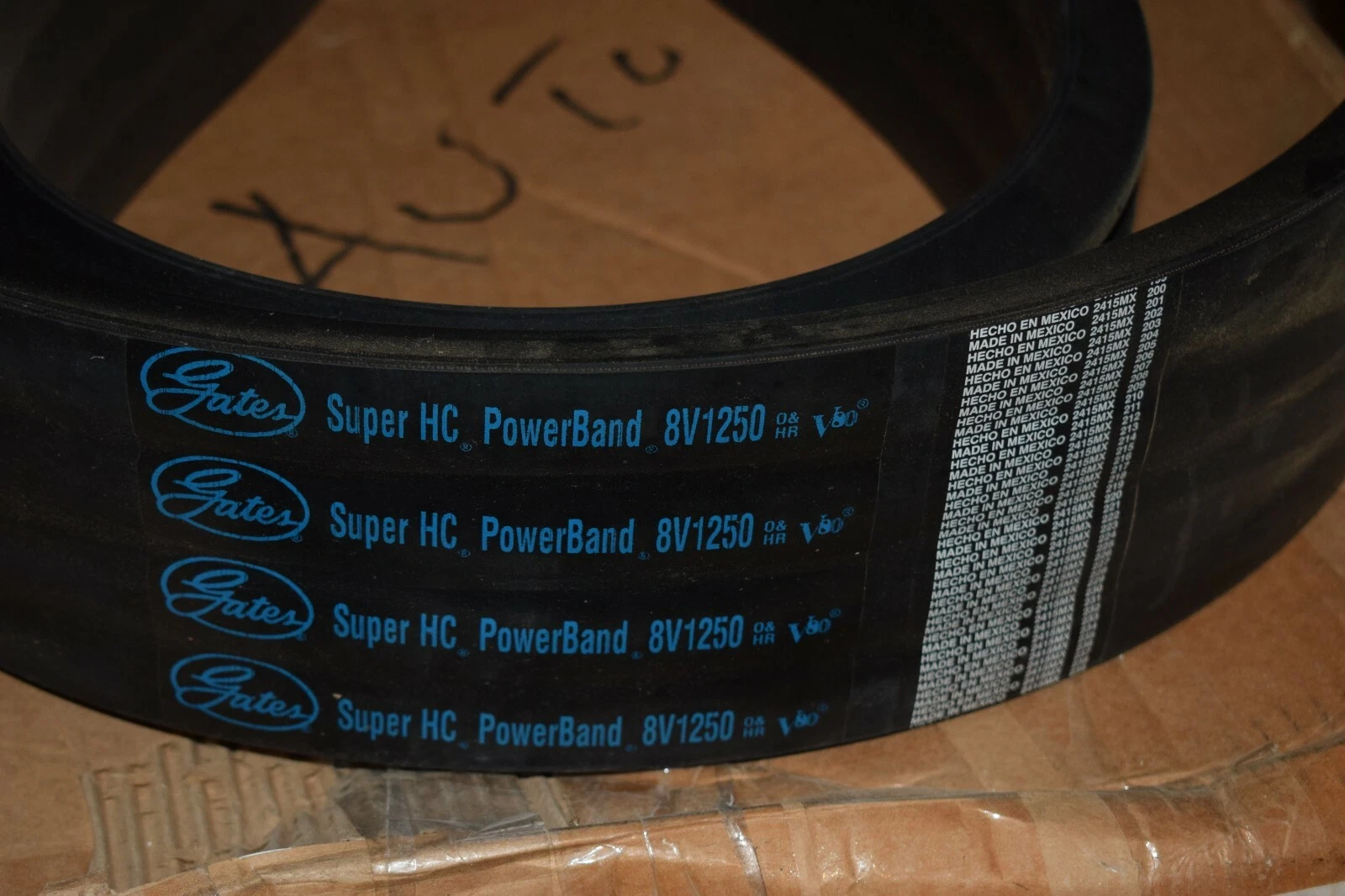 GATES Belt V-Belt 8V1250 4/8V1250 SUPER HC POWERBAND 4 RIB 9387-4125 (NEW)