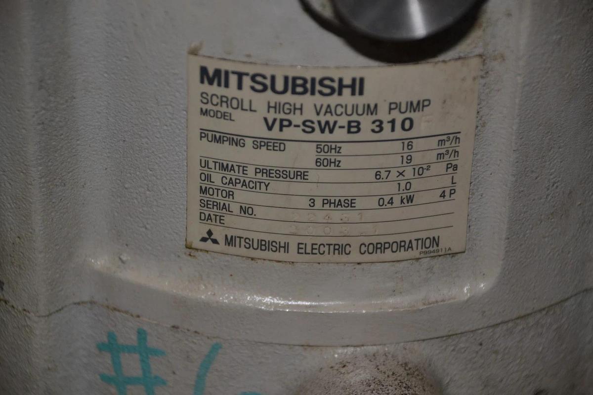 Used Mitsubishi Scroll High Vacuum pump VP-SW-B310 Scroll High VPSWB310  VP-SW-B 310