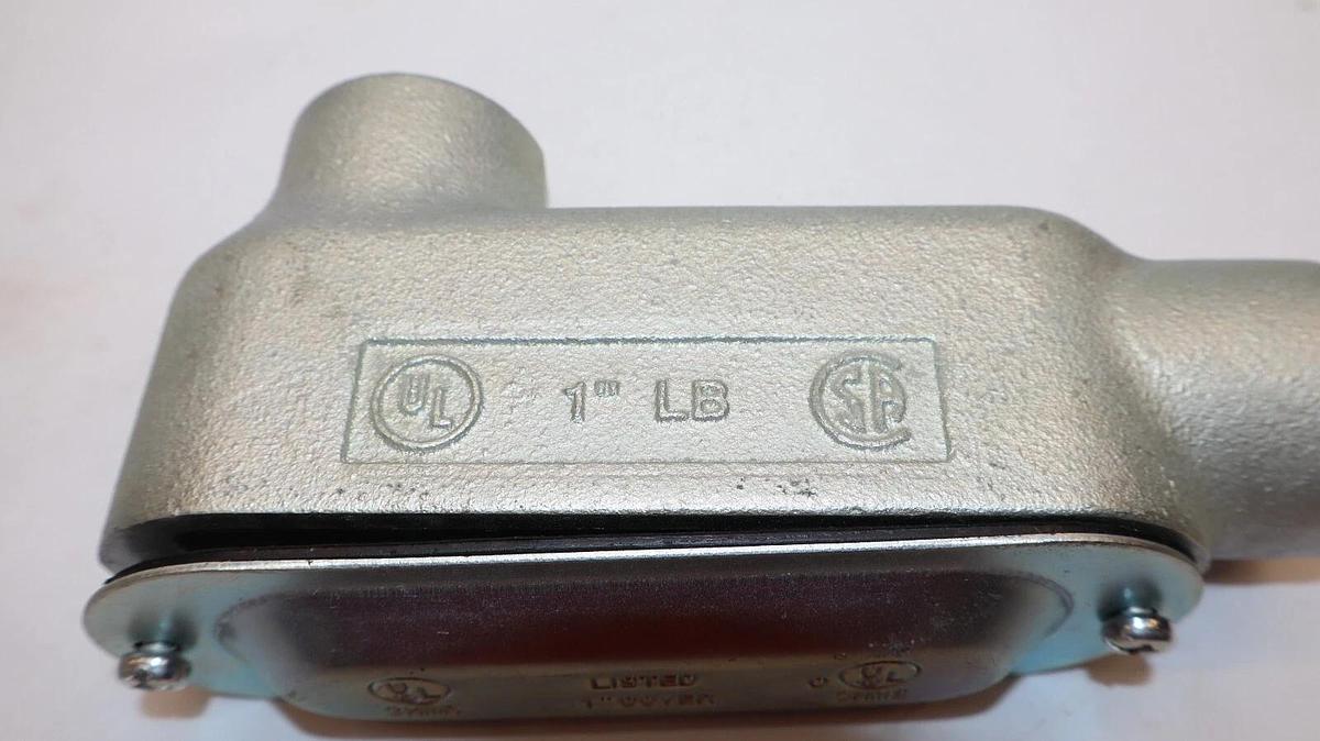 (NEW - Lot of 2) XHHW 1" LB Elbow Conduit Body