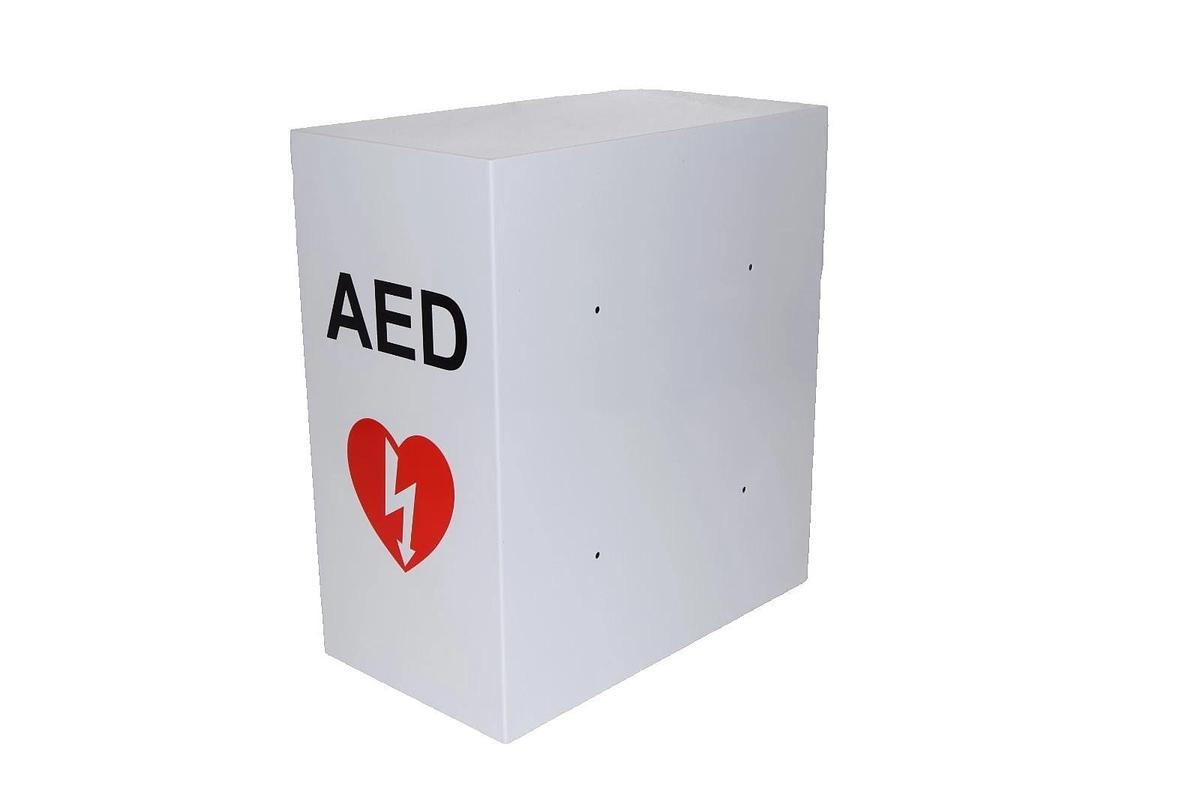 NLShan Wall-Mounted AED Steel Defibrillator Storage Case 14.2"x7.8"x15.7"