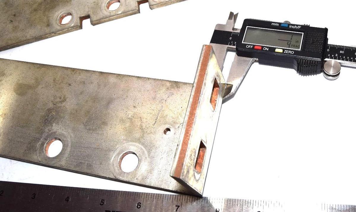 Used Industrial Buss Bar 8-1/2" x 3" x 1/8" Copper (Lot of 3 - Assorted Sizes)