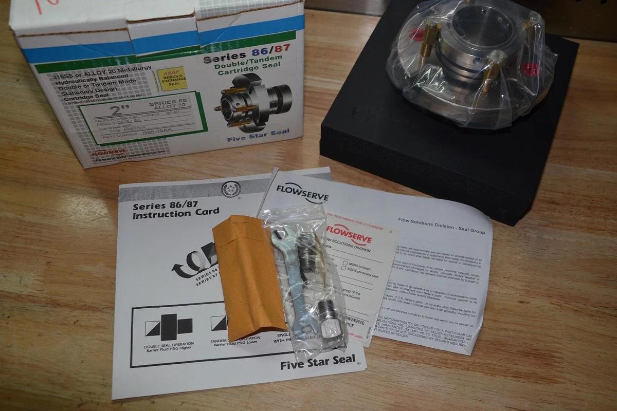 Flowserve Single Cartridge Seal Ser. 86  R86-16AA R8616AA 2" Alloy 20 NEW