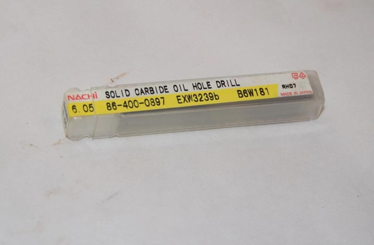 NACHI 6.05 86-400-0897 EXW3239b Solid Carbide Oil Hole Step Drill Bit (NEW)