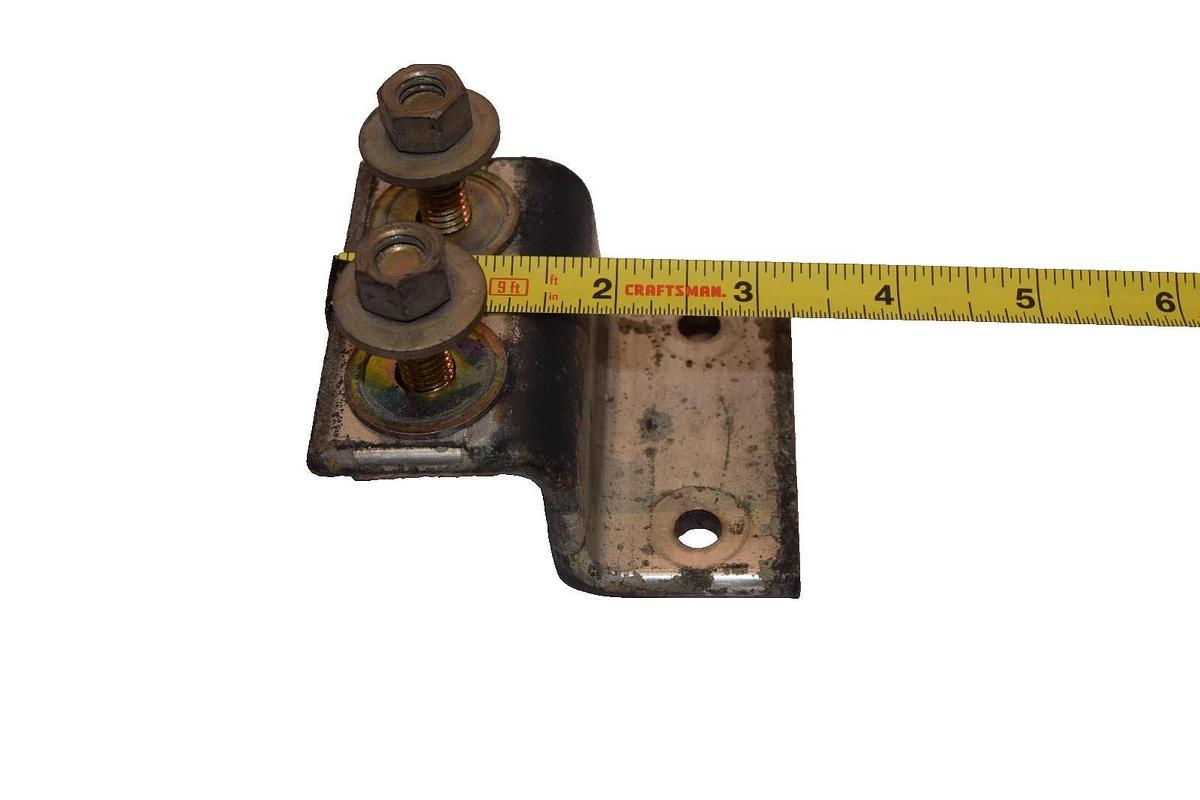 Used 3" x 1-1/2" x 1" x 1-1/2" Brace Bracket with 3/8" Studs  (Lot of 2)