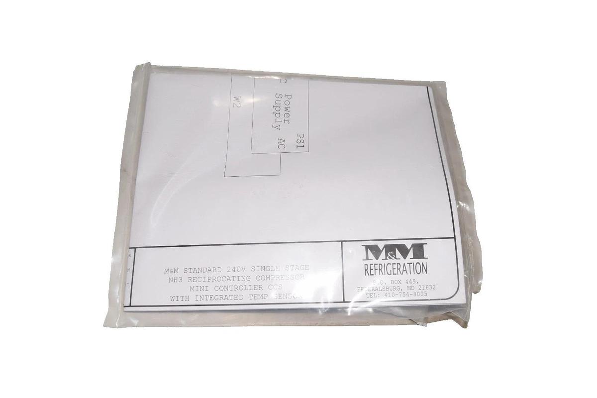 Used M&M Refrigeration Reciprocating Compressor ControlPanel M100408G11 Missing Board