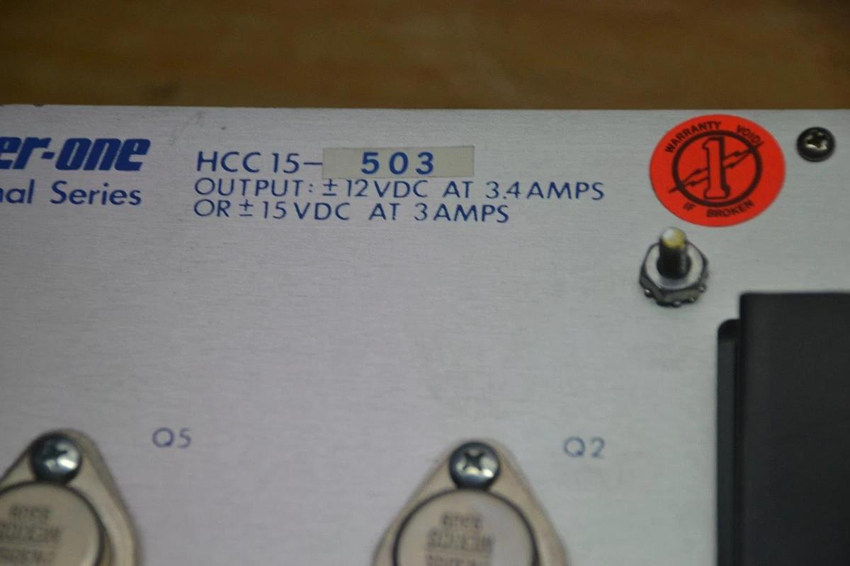 Used POWER-ONE POWER SUPPLY HCC15-503 output 12vdc 12v input 120v 240v