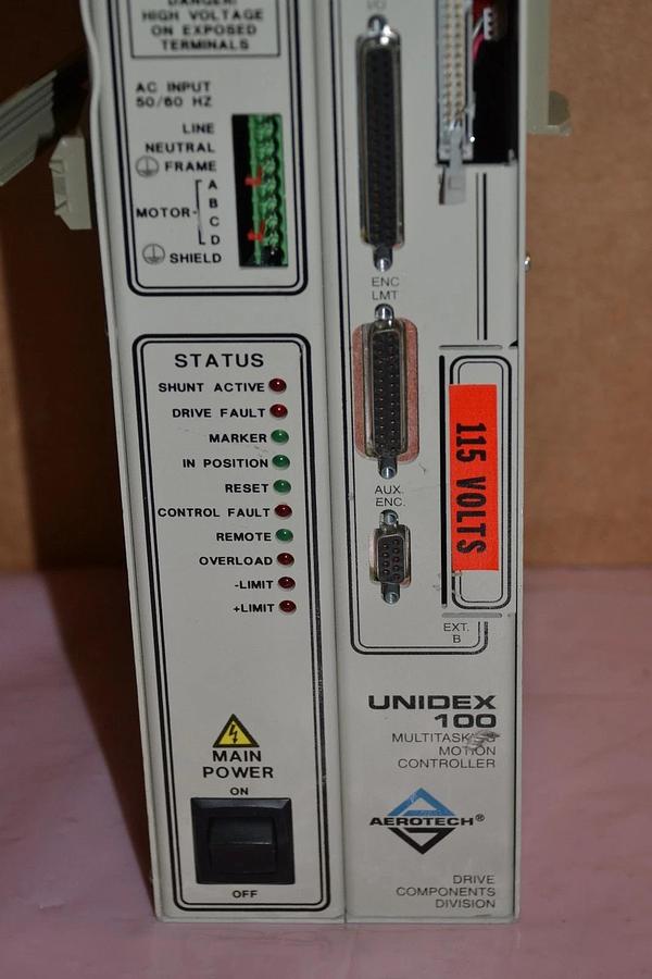 Used AEROTEC UNIDEX 100 ES13871-1 REV B 115V 3A MULTITASKING MOTION CONTROLLER