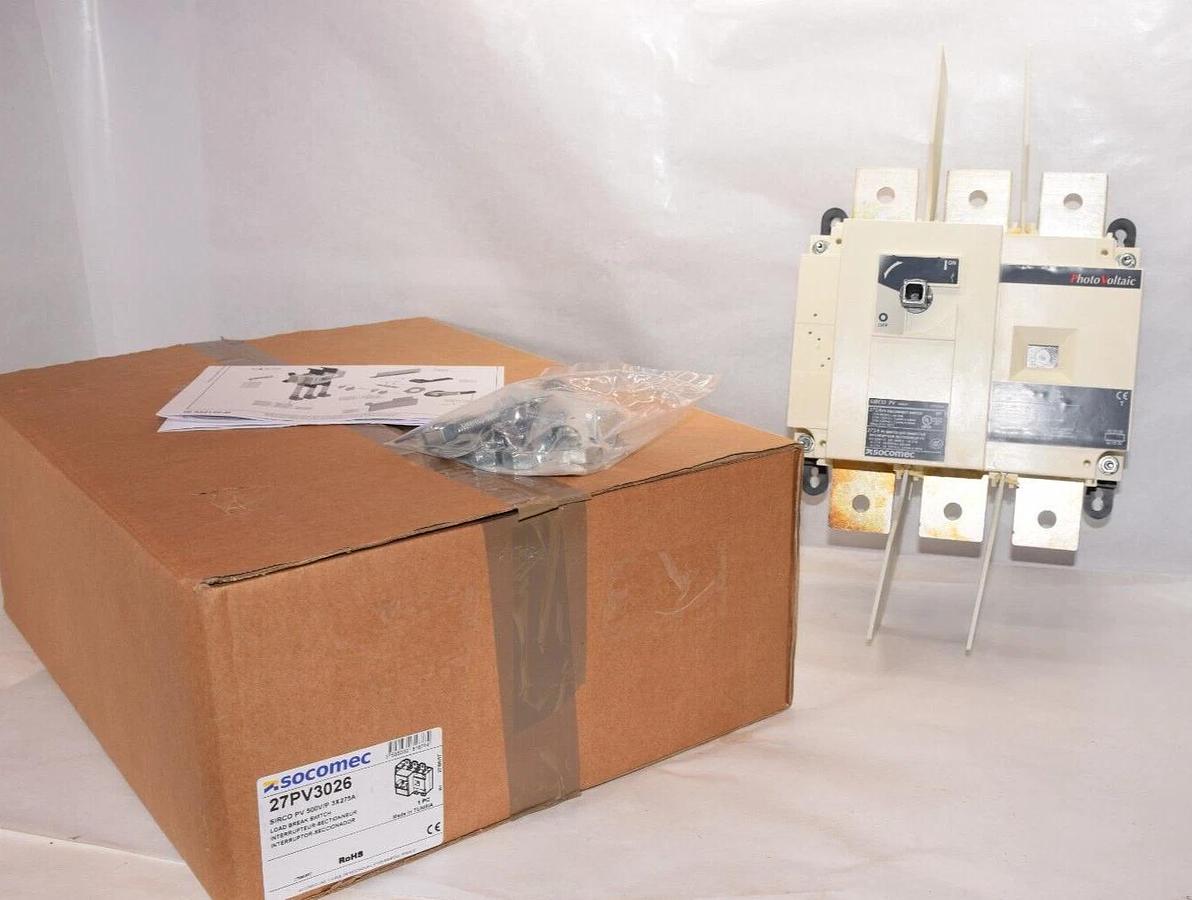 Socomec Sirco PV 500v/p 3x275A PV Disconnect Load Break Switch 27PV3026 NEW