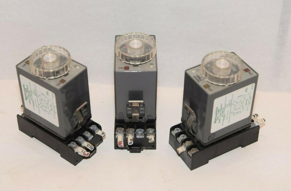 Used (LOT OF 3) MATSUSHITA PMH-10H-DC24V AT 4219 24V PMH Analog Multi-Range Timer