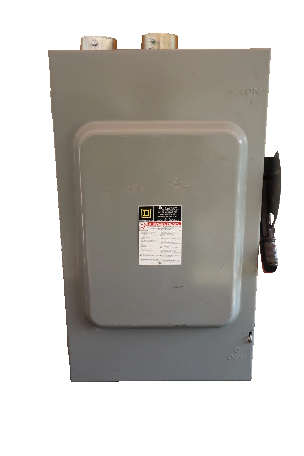 Used Square D 200A Safety Switch Disconnect H364 200 Amp Fusible 3P 4W 600v