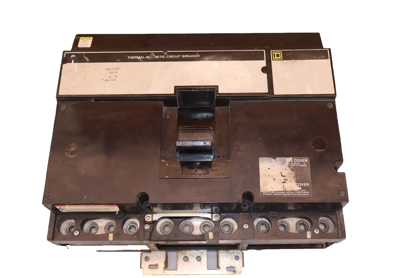 Used Square D Circuit Breaker 900Amp NA36900 Thermal-Magnetic 900A Frame 3Pole
