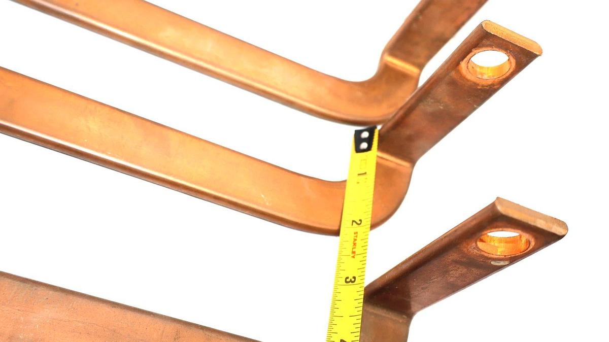 13.5" x 1" x 1/4" Copper Buss Bar For Breaker or Contactor (Lot of 3)