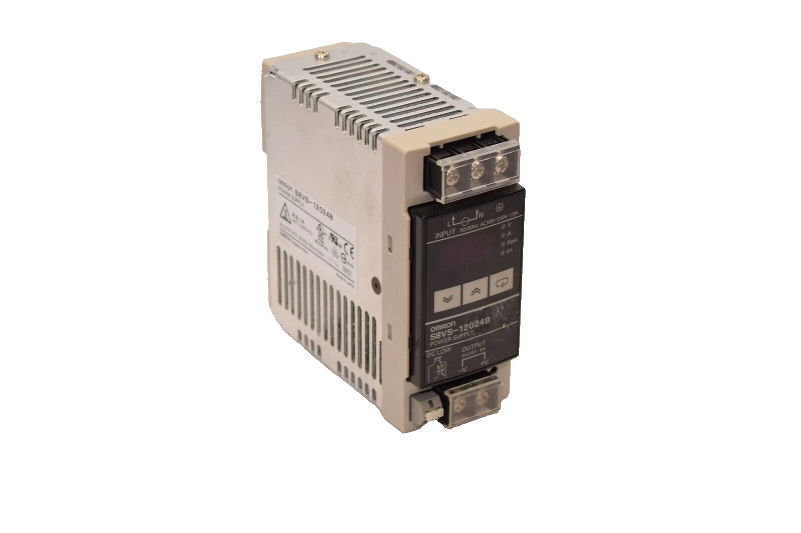 Used OMRON S8VS-12024B Input 100-240V , 1.9A Output 24Vdc , 5A Power Supply