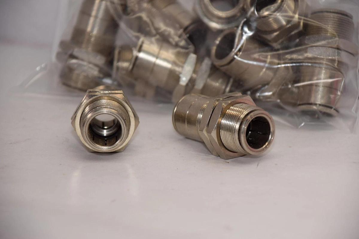 (NEW - Lot 11) Stainless Push-to-Connect 1/2" Straight Threaded Exterior Fitting