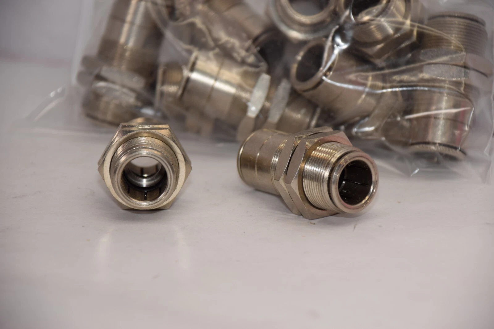 (NEW - Lot 11) Stainless Push-to-Connect 1/2" Straight Threaded Exterior Fitting